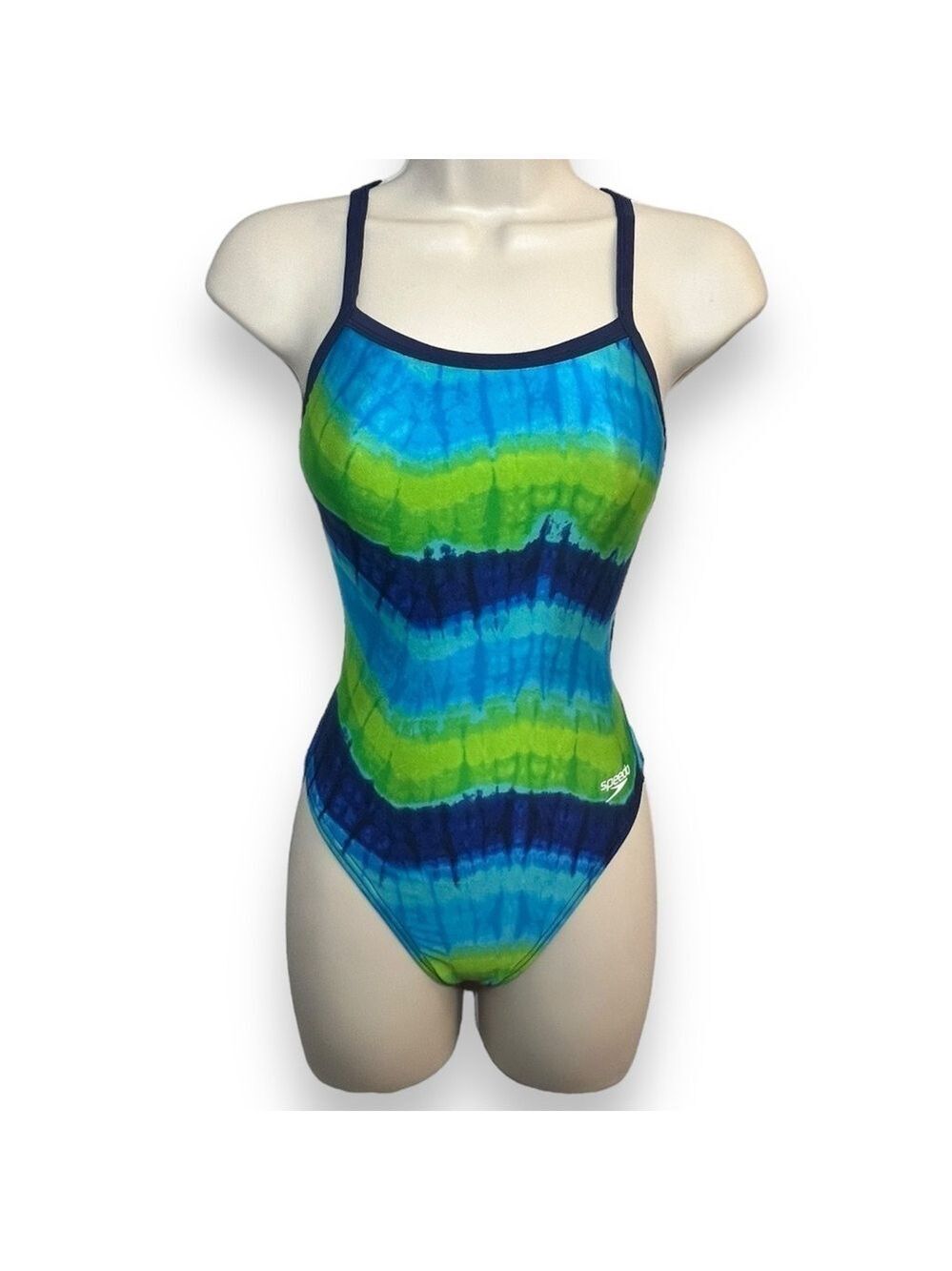 Speedo Women’s Bye Tie Pro LT Flyback Swimsuit Blue/Green Size 30 (Small)